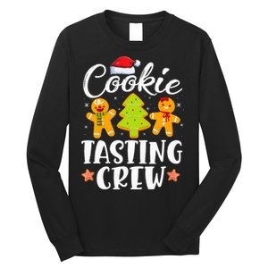 Christmas Cookie Tasting Crew Funny Pajamas Family Xmas Long Sleeve Shirt