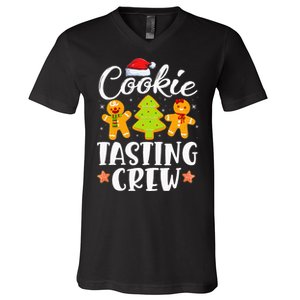 Christmas Cookie Tasting Crew Funny Pajamas Family Xmas V-Neck T-Shirt