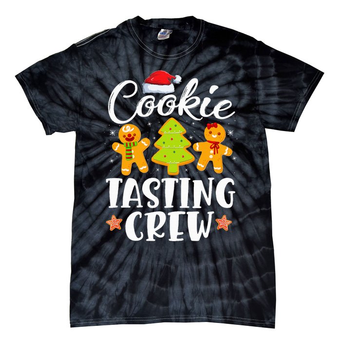 Christmas Cookie Tasting Crew Funny Pajamas Family Xmas Tie-Dye T-Shirt