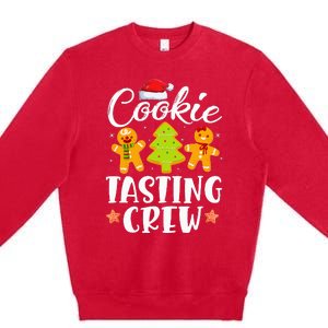 Christmas Cookie Tasting Crew Funny Pajamas Family Xmas Premium Crewneck Sweatshirt