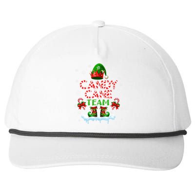 Candy Cane Team Christmas Elf Costume Candies Lover Snapback Five-Panel Rope Hat