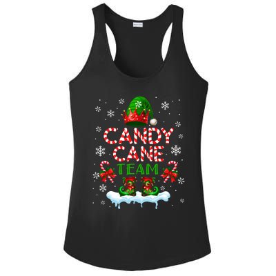 Candy Cane Team Christmas Elf Costume Candies Lover Ladies PosiCharge Competitor Racerback Tank