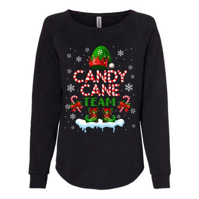 Candy Cane Team Christmas Elf Costume Candies Lover Womens California Wash Sweatshirt