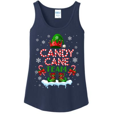 Candy Cane Team Christmas Elf Costume Candies Lover Ladies Essential Tank