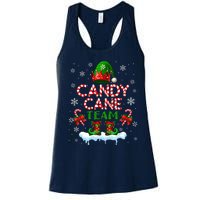 Candy Cane Team Christmas Elf Costume Candies Lover Women's Racerback Tank