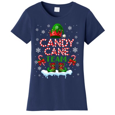 Candy Cane Team Christmas Elf Costume Candies Lover Women's T-Shirt