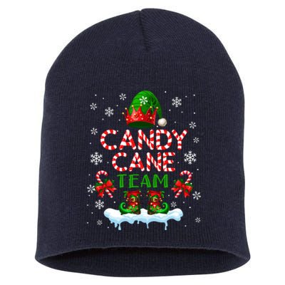 Candy Cane Team Christmas Elf Costume Candies Lover Short Acrylic Beanie