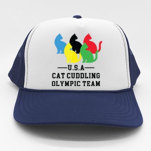 Cat Cuddling Team Trucker Hat