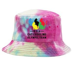 Cat Cuddling Team Tie-Dyed Bucket Hat