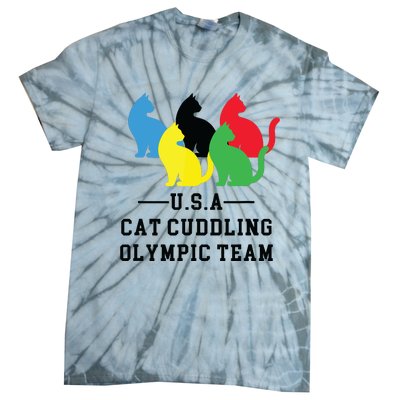 Cat Cuddling Team Tie-Dye T-Shirt