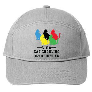 Cat Cuddling Team 7-Panel Snapback Hat