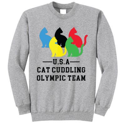 Cat Cuddling Team Tall Sweatshirt