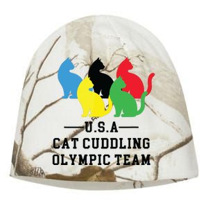 Cat Cuddling Team Kati - Camo Knit Beanie