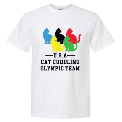 Cat Cuddling Team Garment-Dyed Heavyweight T-Shirt