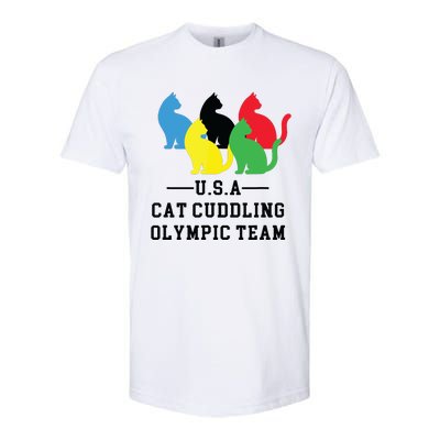 Cat Cuddling Team Softstyle CVC T-Shirt