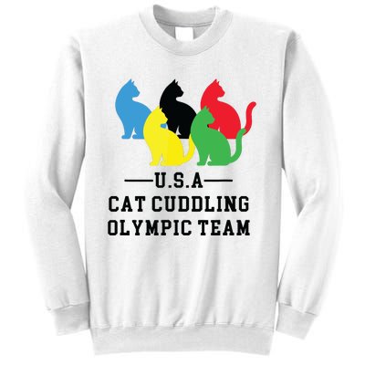 Cat Cuddling Team Sweatshirt