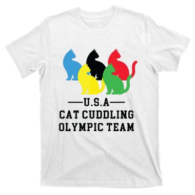 Cat Cuddling Team T-Shirt