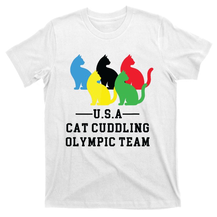 Cat Cuddling Team T-Shirt