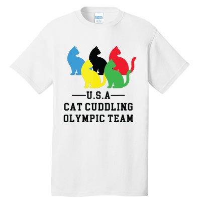 Cat Cuddling Team Tall T-Shirt