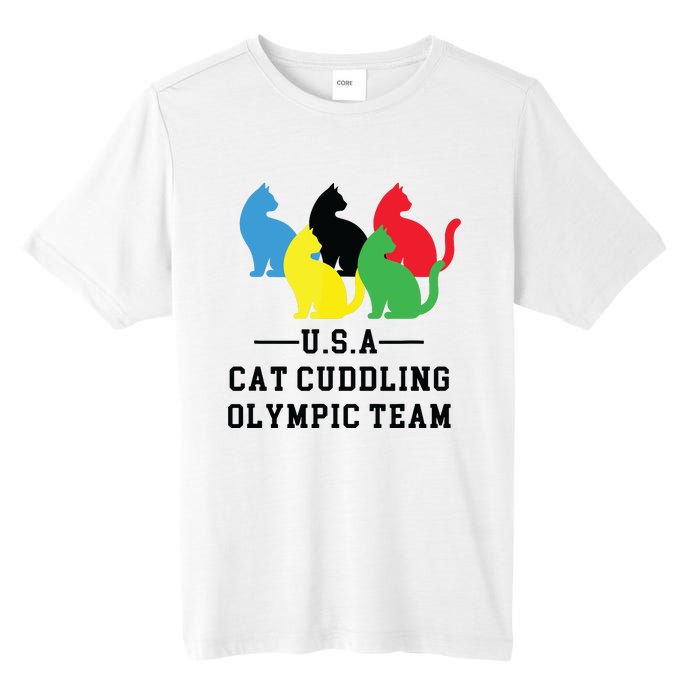 Cat Cuddling Team Tall Fusion ChromaSoft Performance T-Shirt