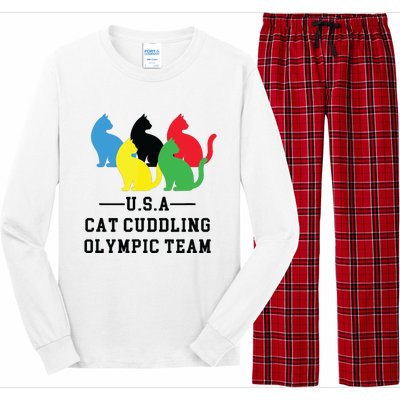 Cat Cuddling Team Long Sleeve Pajama Set