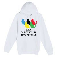 Cat Cuddling Team Premium Pullover Hoodie