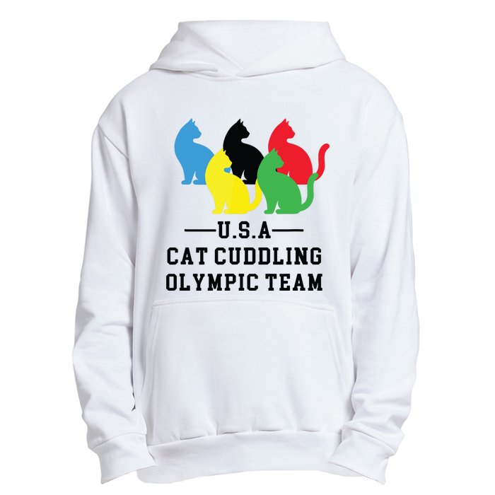 Cat Cuddling Team Urban Pullover Hoodie