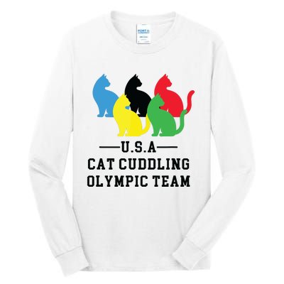 Cat Cuddling Team Tall Long Sleeve T-Shirt