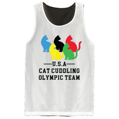 Cat Cuddling Team Mesh Reversible Basketball Jersey Tank