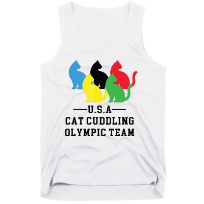 Cat Cuddling Team Tank Top