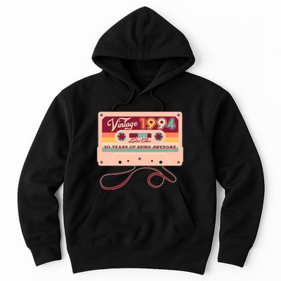 Cute Cassette Tape Limited Edition Vintage 1994 30 Years Of Being Awesome Hoodie