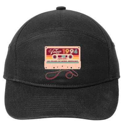 Cute Cassette Tape Limited Edition Vintage 1994 30 Years Of Being Awesome 7-Panel Snapback Hat