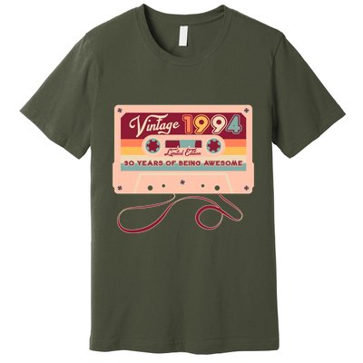 Cute Cassette Tape Limited Edition Vintage 1994 30 Years Of Being Awesome Premium T-Shirt