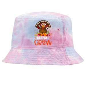 Cousin Crew Turkey Cute Family Thanksgiving Pajamas Matching Tie-Dyed Bucket Hat