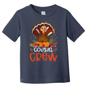 Cousin Crew Turkey Cute Family Thanksgiving Pajamas Matching Toddler T-Shirt