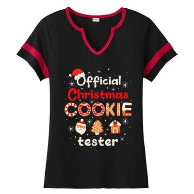 Christmas Cookie Tester Taster Baking Crew Ladies Halftime Notch Neck Tee