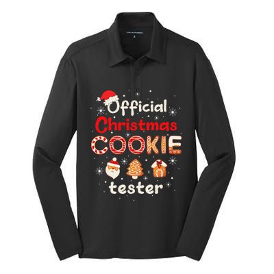 Christmas Cookie Tester Taster Baking Crew Silk Touch Performance Long Sleeve Polo