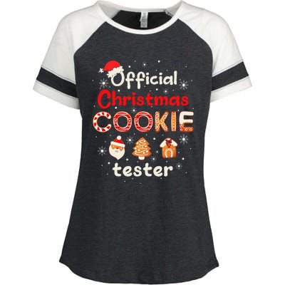 Christmas Cookie Tester Taster Baking Crew Enza Ladies Jersey Colorblock Tee