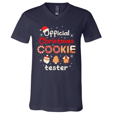 Christmas Cookie Tester Taster Baking Crew V-Neck T-Shirt