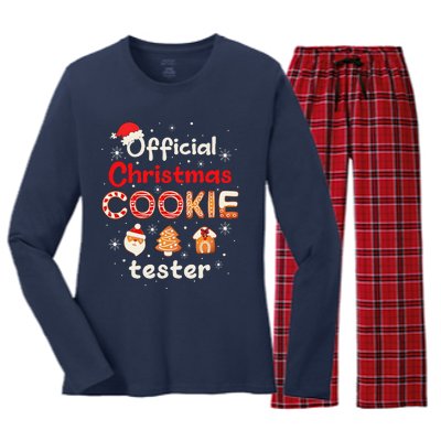 Christmas Cookie Tester Taster Baking Crew Women's Long Sleeve Flannel Pajama Set 