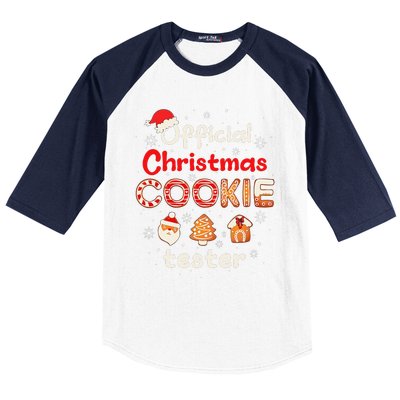 Christmas Cookie Tester Taster Baking Crew Baseball Sleeve Shirt