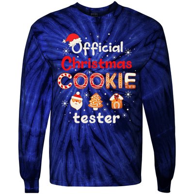 Christmas Cookie Tester Taster Baking Crew Tie-Dye Long Sleeve Shirt