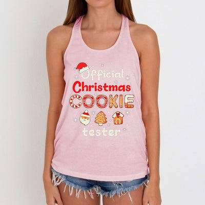 Christmas Cookie Tester Taster Baking Crew Women's Knotted Racerback Tank