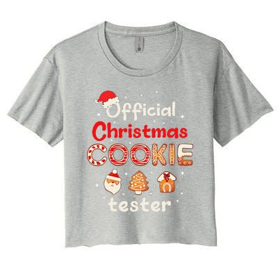 Christmas Cookie Tester Taster Baking Crew Women's Crop Top Tee