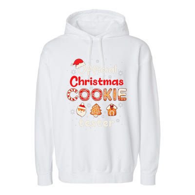 Christmas Cookie Tester Taster Baking Crew Garment-Dyed Fleece Hoodie