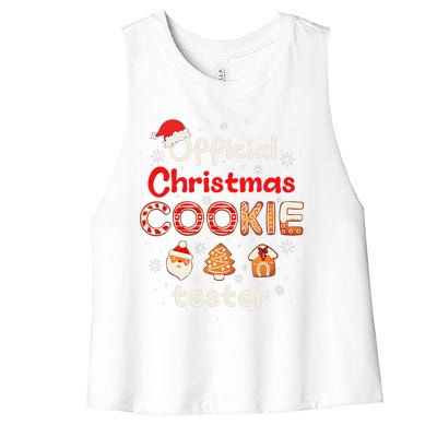 Christmas Cookie Tester Taster Baking Crew Women's Racerback Cropped Tank