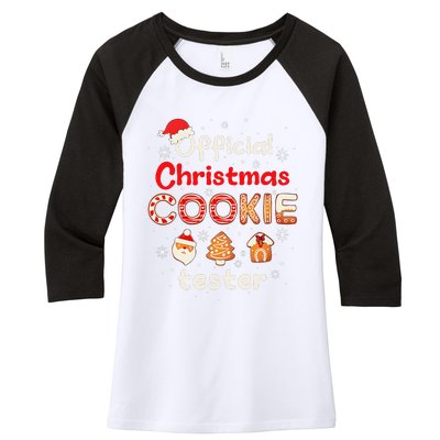 Christmas Cookie Tester Taster Baking Crew Women's Tri-Blend 3/4-Sleeve Raglan Shirt