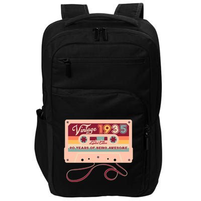 Cute Cassette Tape Limited Edition Vintage 1935 90 Years Of Being Awesome Impact Tech Backpack