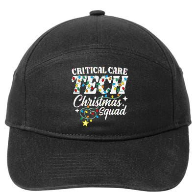 Critical Care Tech Christmas Squad Intensive Care Technician 7-Panel Snapback Hat