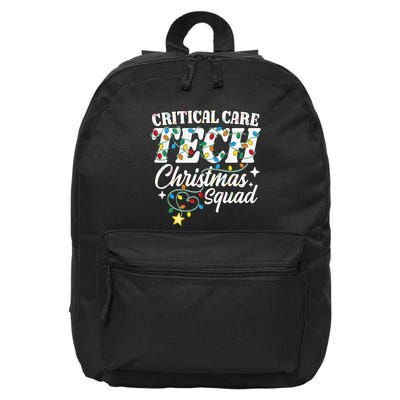 Critical Care Tech Christmas Squad Intensive Care Technician 16 in Basic Backpack
